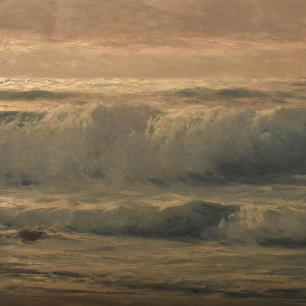 QM786 5a antique painting marine art seascape oil paintig XIX